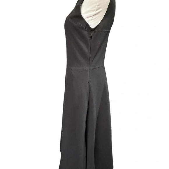 Lands End Black Vneck Fit and Flare Scuba Dress - Picture 5 of 8